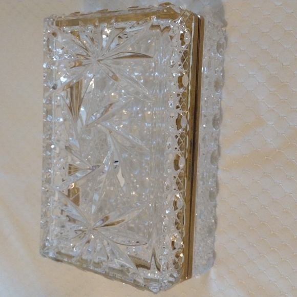 Vintage Cut Crystal Jewelry Box - Picture 10 of 10